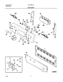 03 - Backguard parts for Frigidaire Range PLEF398CCA from AppliancePartsPros.com