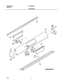 03 - Backguard parts for Frigidaire Range PLCS389ACA from AppliancePartsPros.com
