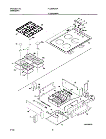 09 - Top / Drawer parts for Frigidaire Range PLCS389ACA from AppliancePartsPros.com