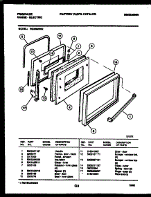03 - Door Parts parts for Frigidaire Range RG36BNW2 from AppliancePartsPros.com