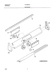 03 - Backguard parts for Frigidaire Range PLCS389CCA from AppliancePartsPros.com