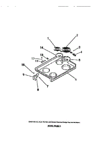 03 - Cooktop, Surface Units, Drip Pans parts for Frigidaire Range RG45CW1 from AppliancePartsPros.com