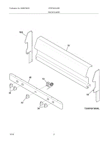 03 - Backguard parts for Frigidaire Range XFGF3000LWB from AppliancePartsPros.com