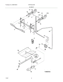 05 - Burner parts for Frigidaire Range XFGF3000LWB from AppliancePartsPros.com