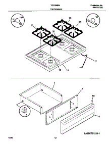 07 - Top / Drawer parts for Frigidaire Range TGO356BHW1 from AppliancePartsPros.com