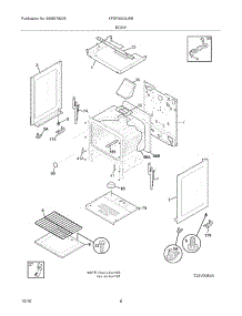 07 - Body parts for Frigidaire Range XFGF3000LWB from AppliancePartsPros.com
