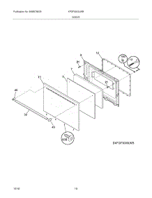 11 - Door parts for Frigidaire Range XFGF3000LWB from AppliancePartsPros.com