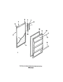 03 - Food And Freezer Doors parts for Frigidaire Refrigerator D13MW7 from AppliancePartsPros.com
