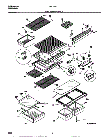 04 - Shelves / Controls parts for Frigidaire Refrigerator F44L21CCD2 from AppliancePartsPros.com