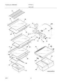 07 - Shelves parts for Frigidaire Refrigerator FFHT1817LB4 from AppliancePartsPros.com