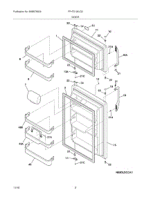 03 - Door parts for Frigidaire Refrigerator FFHT2126LQ2 from AppliancePartsPros.com