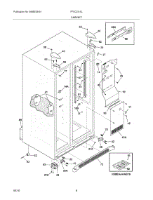 07 - Cabinet parts for Frigidaire Refrigerator FFSC2315LE0 from AppliancePartsPros.com