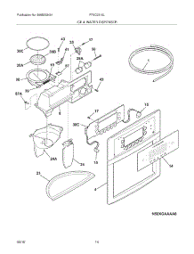 15 - Ice & Water Dispenser parts for Frigidaire Refrigerator FFSC2315LE0 from AppliancePartsPros.com