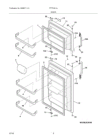 03 - Door parts for Frigidaire Refrigerator FFTR1814LB2 from AppliancePartsPros.com