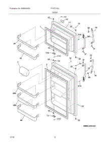 03 - Door parts for Frigidaire Refrigerator FFHT2126LW2 from AppliancePartsPros.com
