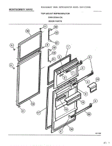 Door parts for Frigidaire Refrigerator 21844A from AppliancePartsPros.com