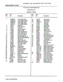Cabinet parts for Frigidaire Refrigerator 21844A from AppliancePartsPros.com