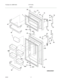03 - Door parts for Frigidaire Refrigerator CFHT1843LW1 from AppliancePartsPros.com
