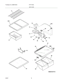 07 - Shelves parts for Frigidaire Refrigerator CFHT1843LW1 from AppliancePartsPros.com