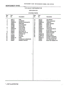 System parts for Frigidaire Refrigerator 21844A from AppliancePartsPros.com