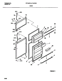02 - Door parts for Frigidaire Refrigerator F44J18CCD0 from AppliancePartsPros.com