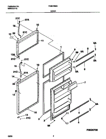 02 - Doors parts for Frigidaire Refrigerator F44N18MGD0 from AppliancePartsPros.com