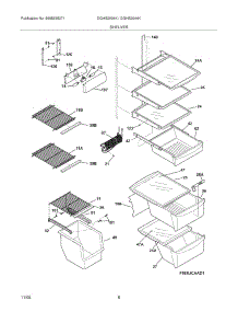 09 - Shelves parts for Frigidaire Refrigerator DGHS2634KP2 from AppliancePartsPros.com