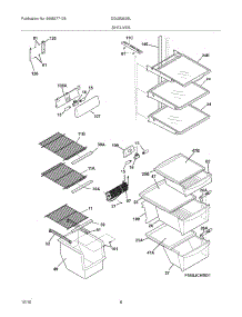 09 - Shelves parts for Frigidaire Refrigerator DGUS2635LP0 from AppliancePartsPros.com
