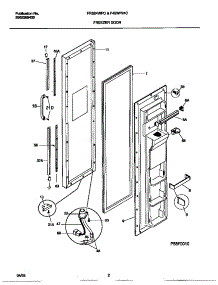 02 - Freezer Door parts for Frigidaire Refrigerator F45WP24CD0 from AppliancePartsPros.com