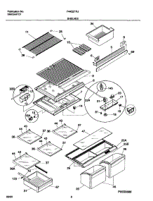 07 - Shelves parts for Frigidaire Refrigerator F44Q21RJD1 from AppliancePartsPros.com