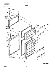 02 - Door parts for Frigidaire Refrigerator F44R18SKW0 from AppliancePartsPros.com