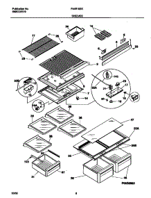 04 - Shelves parts for Frigidaire Refrigerator F44R18SKW0 from AppliancePartsPros.com