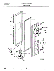 02 - Freezer Door parts for Frigidaire Refrigerator F45WR24CW0 from AppliancePartsPros.com