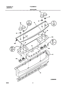 03 - Backguard parts for Frigidaire Range PLES389DCA from AppliancePartsPros.com