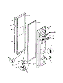 02 - Freezer Door parts for Frigidaire Refrigerator F45WR22CD1 from AppliancePartsPros.com