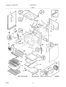 07 - Body parts for Frigidaire Range PLGF389CCE from AppliancePartsPros.com