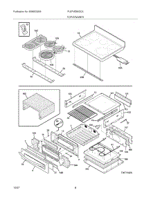 07 - Top / Drawer parts for Frigidaire Range PLEFMZ99GCA from AppliancePartsPros.com