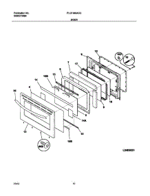 11 - Door parts for Frigidaire Range PLGF389ACC from AppliancePartsPros.com