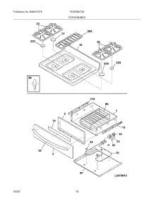 09 - Top / Drawer parts for Frigidaire Range PLGF389CCE from AppliancePartsPros.com