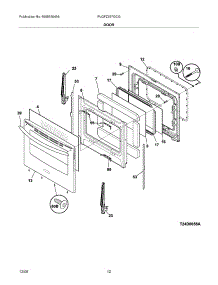 11 - Door parts for Frigidaire Range PLGFZ397GCG from AppliancePartsPros.com