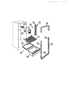 05 - Shelves, Controls, Divider, Mullion parts for Frigidaire Refrigerator CTN110BKR1 from AppliancePartsPros.com