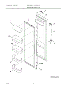 05 - Refrigerator Door parts for Frigidaire Refrigerator DGHS2634KB2 from AppliancePartsPros.com