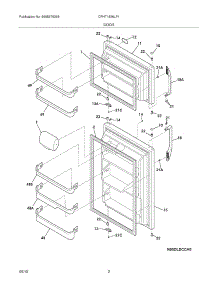 03 - Door parts for Frigidaire Refrigerator CFHT1826LP1 from AppliancePartsPros.com