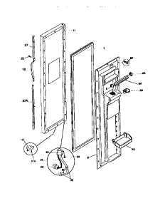 02 - Freezer Door parts for Frigidaire Refrigerator F45XH24BB0 from AppliancePartsPros.com