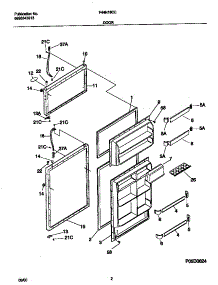 02 - Door parts for Frigidaire Refrigerator F44N18CEW8 from AppliancePartsPros.com