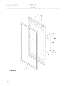 03 - Door parts for Frigidaire Refrigerator FCGM201RFB1 from AppliancePartsPros.com