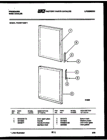 03 - Door Parts parts for Frigidaire Wine Cooler FCDWF135E1 from AppliancePartsPros.com