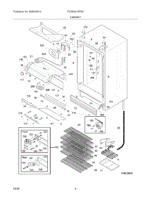 05 - Cabinet parts for Frigidaire Refrigerator FCGM201RFW0 from AppliancePartsPros.com