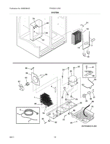 13 - System parts for Frigidaire Refrigerator FFHS2311LW3 from AppliancePartsPros.com