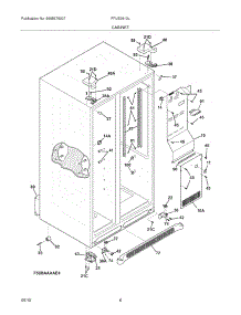 07 - Cabinet parts for Frigidaire Refrigerator FFUS2613LE2 from AppliancePartsPros.com